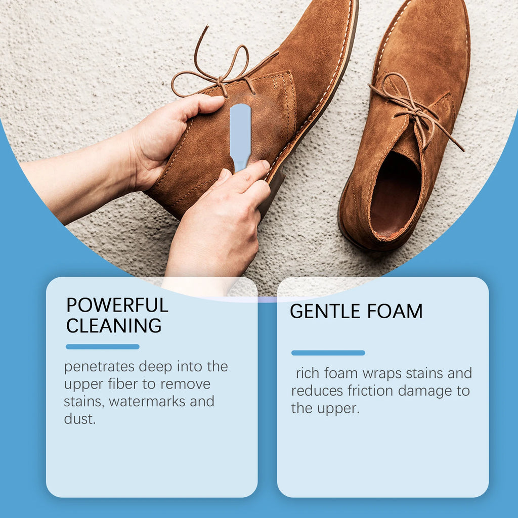 JAKEHOE Suede & Leather Shoe Cleaner Foam Kit 100ml Shoe Cleaning Kit P3