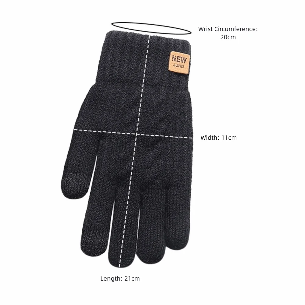 Thickened Knit Touchscreen Gloves – Unisex Windproof Winter Knit Winter Gloves P3