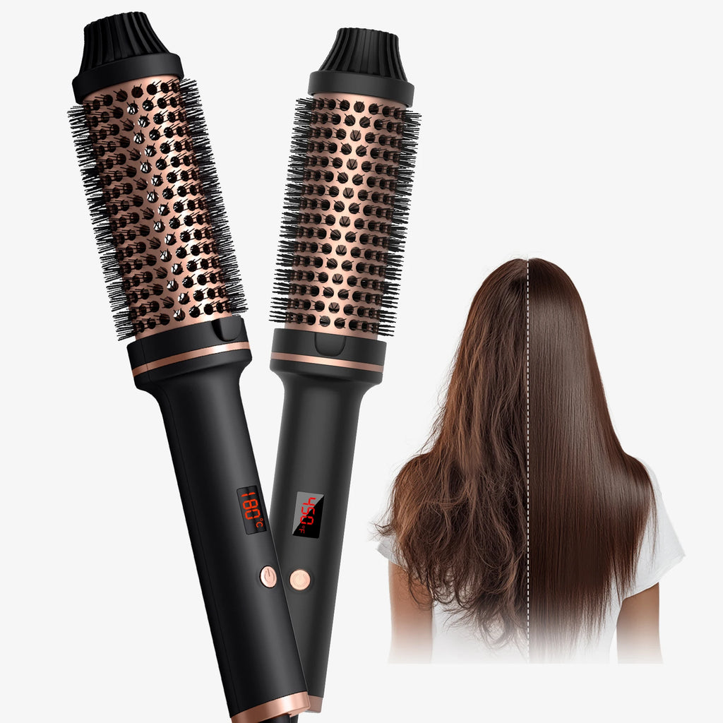 WELLTOP Ionic Ceramic Hot Straightener Brush | LCD Display Hot Straightener Brush P3