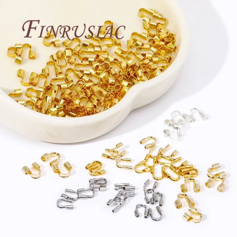 14K Gold Plated Wire Protectors U-Shape Loops | Jewelry Making Jewelry Findings P3