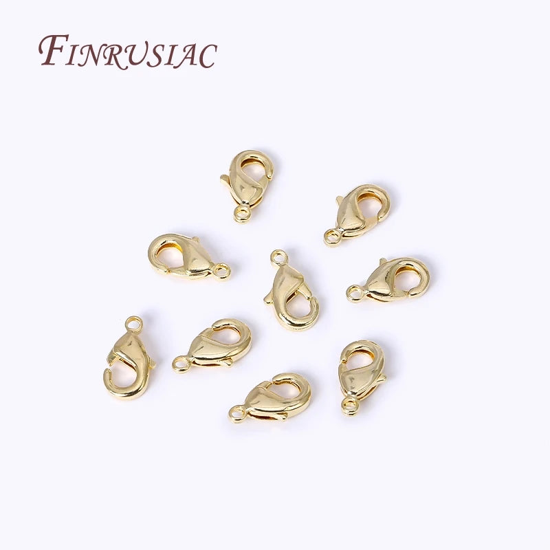 18K Gold Plated Lobster Clasps 10mm/12mm – DIY Jewelry Findings Jewelry Clasps P3