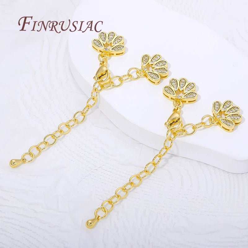 18K Gold Plated Extension Chains with Lobster Clasps | 1–3 Pcs Jewelry Making Finding P3