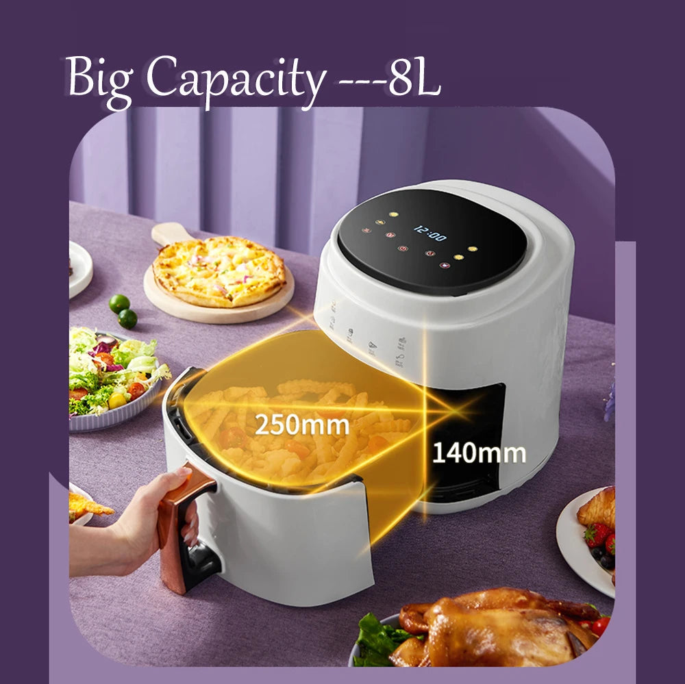 DUTRIEUX 8L Air Fryer – Oil-Free Smart Touch 1400W Large Air Fryer P3