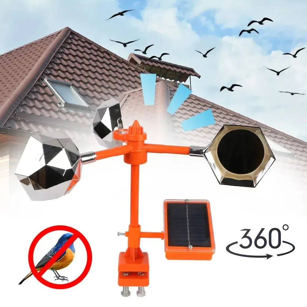 360° Solar Wind Bird Repeller – Reflective Flash & Sound Guard Bird Repeller Device P3