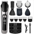 VOAUN USB Rechargeable Electric Shaver & Hair Clipper Set Electric Shaver Set P3 Black 100V-127V US Plug