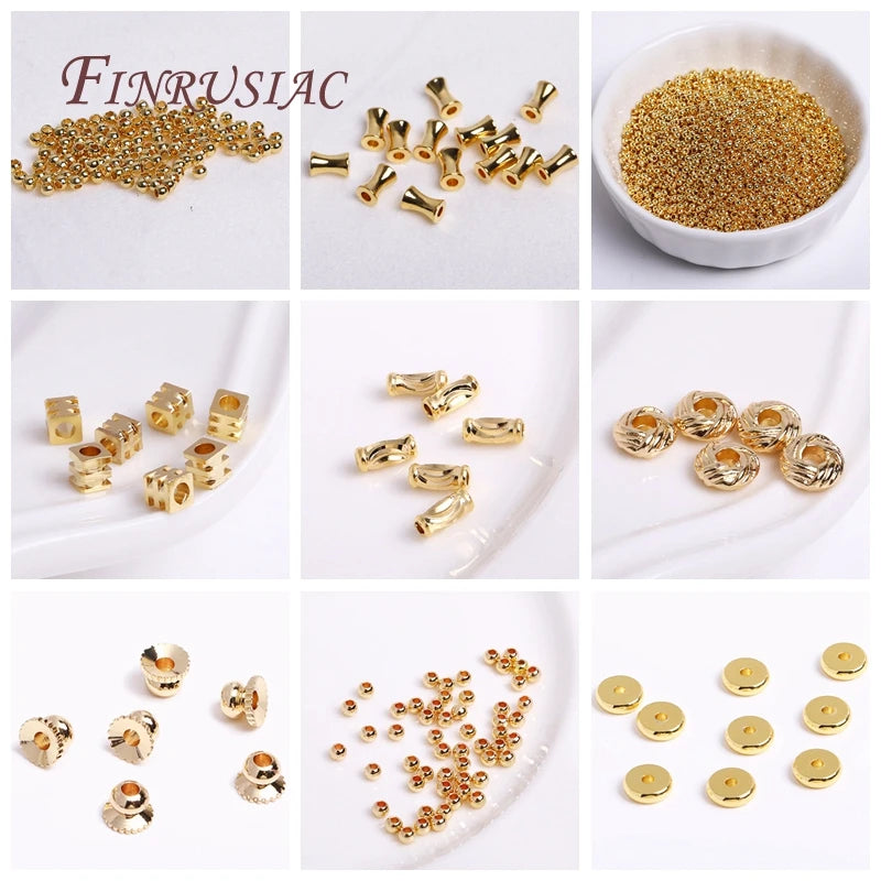 18K Gold Plated Corrugated Spacer Beads – DIY Jewelry Making Jewelry Making Beads P3