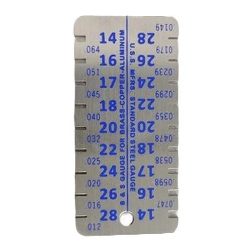 Stainless Steel Thickness Gauge 14–28 Plate Double-Sided Caliper Thickness Gauge Caliper P3