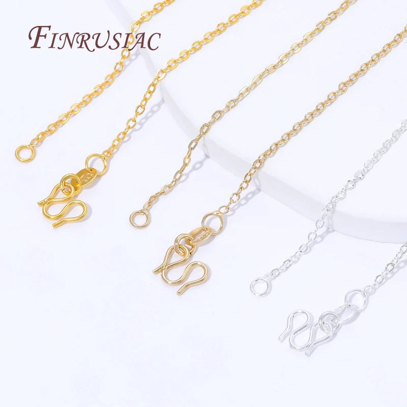 18K Gold Plated O Link Chain Necklace 45cm | DIY Jewelry 2/4/6pc Gold Chain Necklace P3