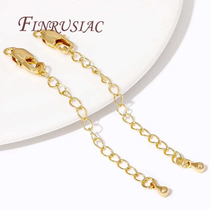 18K Gold Plated 6.5cm Extension Chain with Lobster Clasp | DIY Jewelry Finding Chain P3