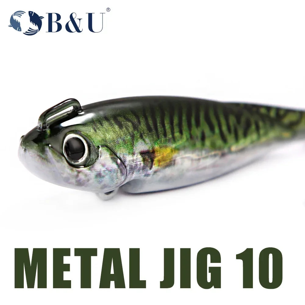 B&U Saltwater Metal Jig Spin Tail Swimbait | Long Casting Lure Metal Jig Lure P3