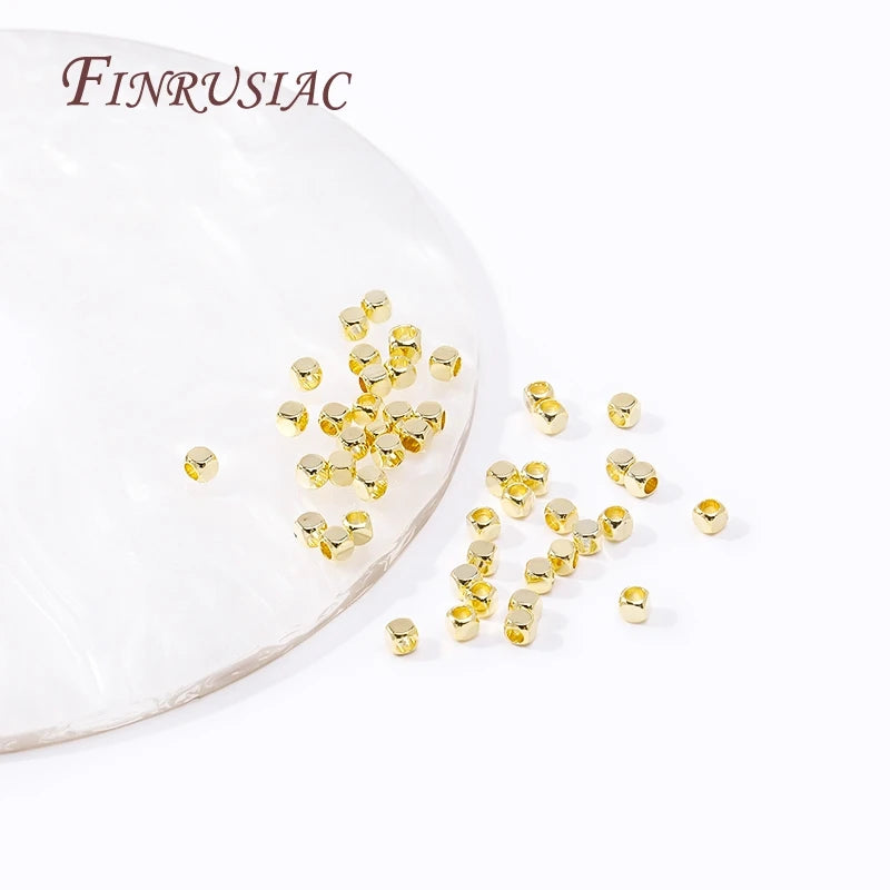 18K Gold Plated Brass Cube Spacer Beads – DIY Jewelry Making Jewelry Making Beads P3