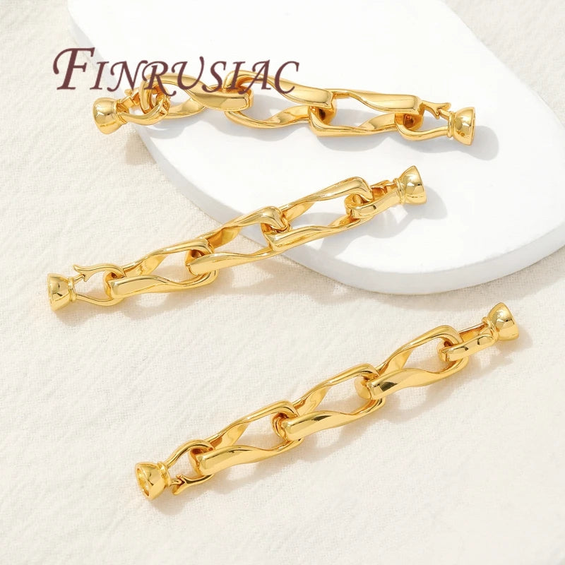 18K Gold Plated Connectors – Bracelet & Necklace Clasps DIY Jewelry Findings P3