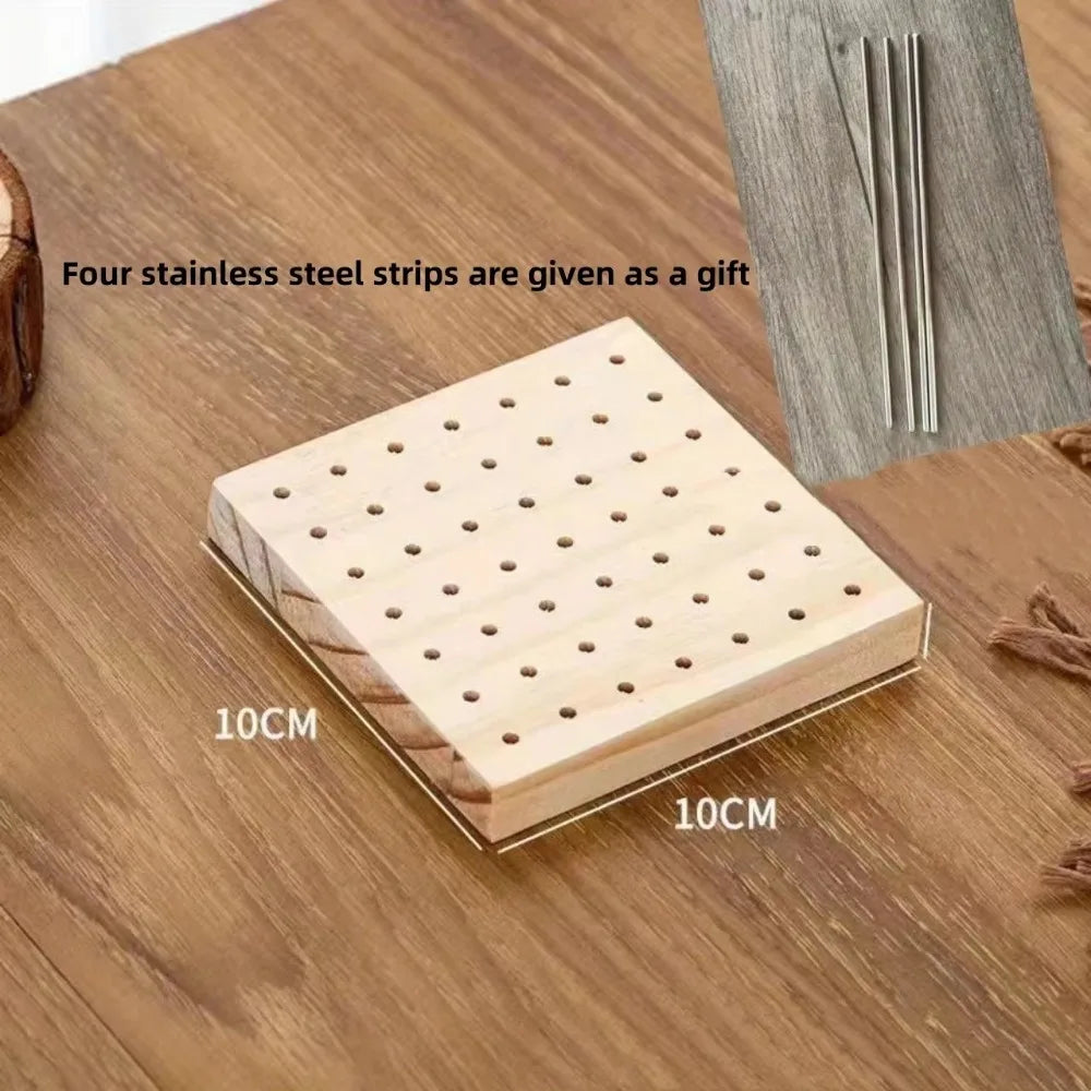 Bamboo Crochet Block Plate – Knitting Grid Weaving Board Crochet Knitting Board P3