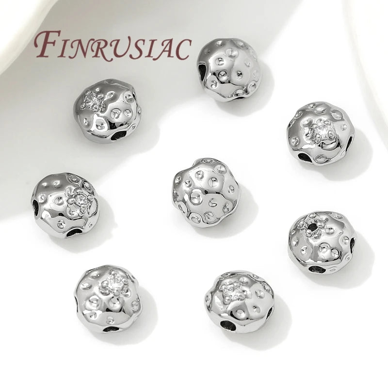 18K Gold Plated Round Spacer Beads 8mm – DIY Jewelry Making Jewelry Spacer Beads P3