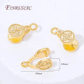 18K Gold Plated Flower Pinch Bails – DIY Jewelry Connectors Jewelry Making Findings P3 18K Gold Plated 10 pieces