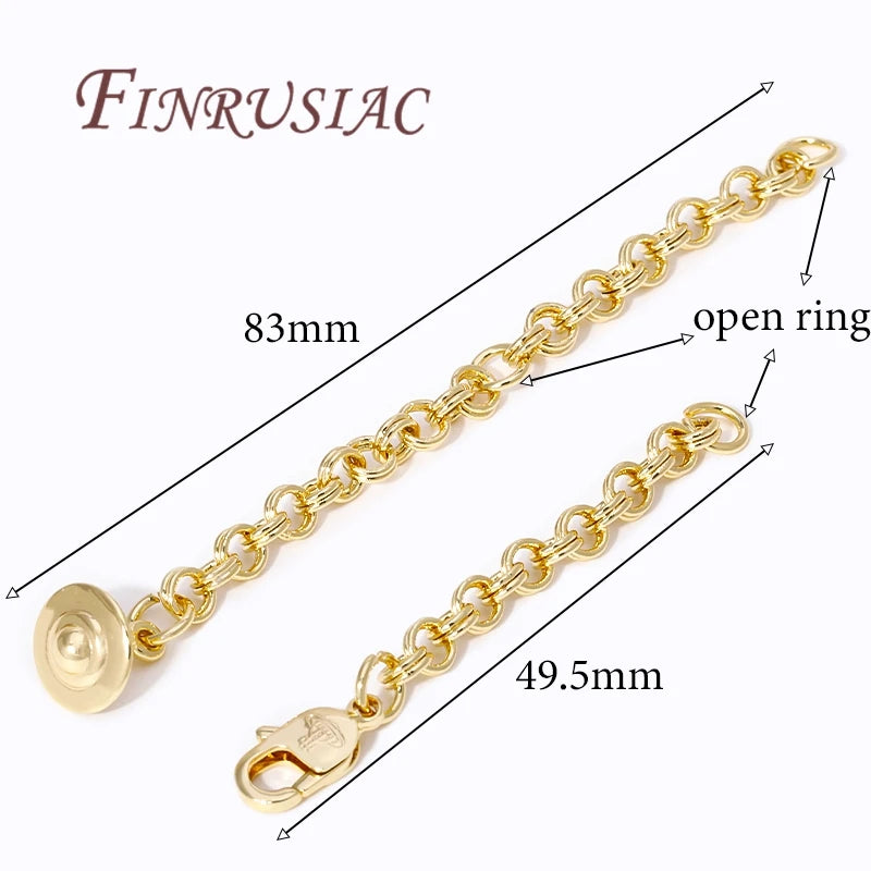 18K Gold Plated Extension Chain Lobster Clasp – DIY Jewelry Jewelry Findings Chain P3
