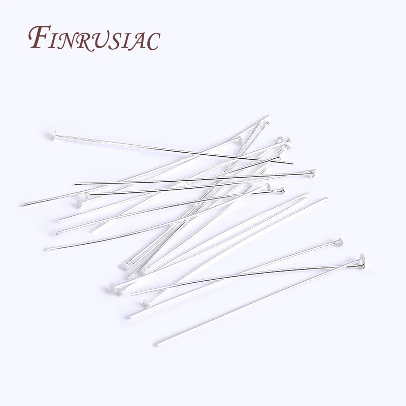 50 Pcs Flat Head Pins – 18K Gold & Silver Plated Jewelry Findings Jewelry Findings Pins P3