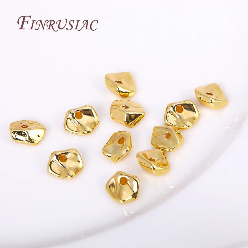 18K Gold Plated Irregular Spacer Beads – DIY Jewelry Making Jewelry Spacer Beads P3