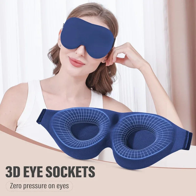 3D Blackout Sleep Eye Mask – Soft Breathable Padded Blindfold Sleep Eye Mask P3