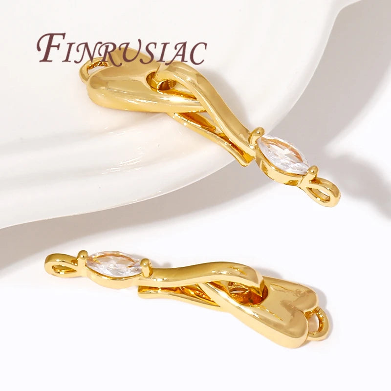 18K Gold Plated Jewelry Connectors | Bracelet & Necklace Clasps Jewelry Findings Connectors P3