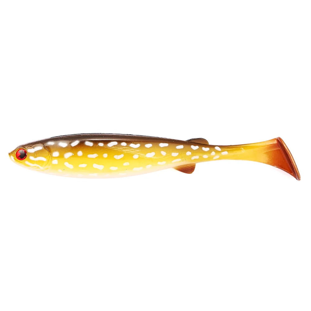B&U Soft Swimbait 21cm 73g Paddle Tail Lure – Bass Pike Musky Soft Swimbait Lure P3 brown yellow 1pc-21cm-73g