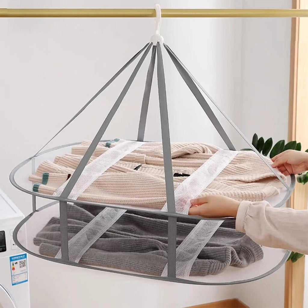 Foldable Mesh Clothes Drying Rack – 2 or 3 Layer Flat Hanger Clothes Drying Rack P3