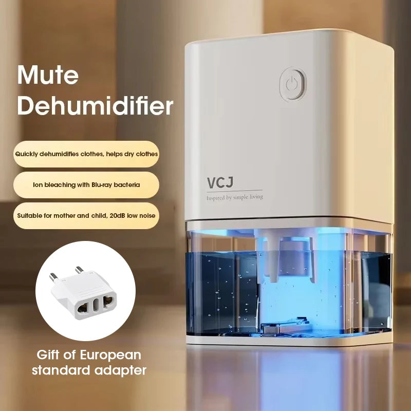 NOCCLILI Silent Dehumidifier 220V EU – Quiet Moisture Absorber Home Dehumidifier P3 Machine-EU EU Plug
