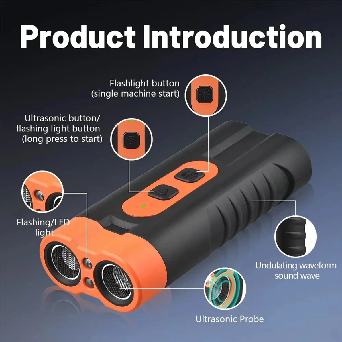 Dual Head Ultrasonic Dog Repeller & Trainer – USB Rechargeable Dog Training Device P3