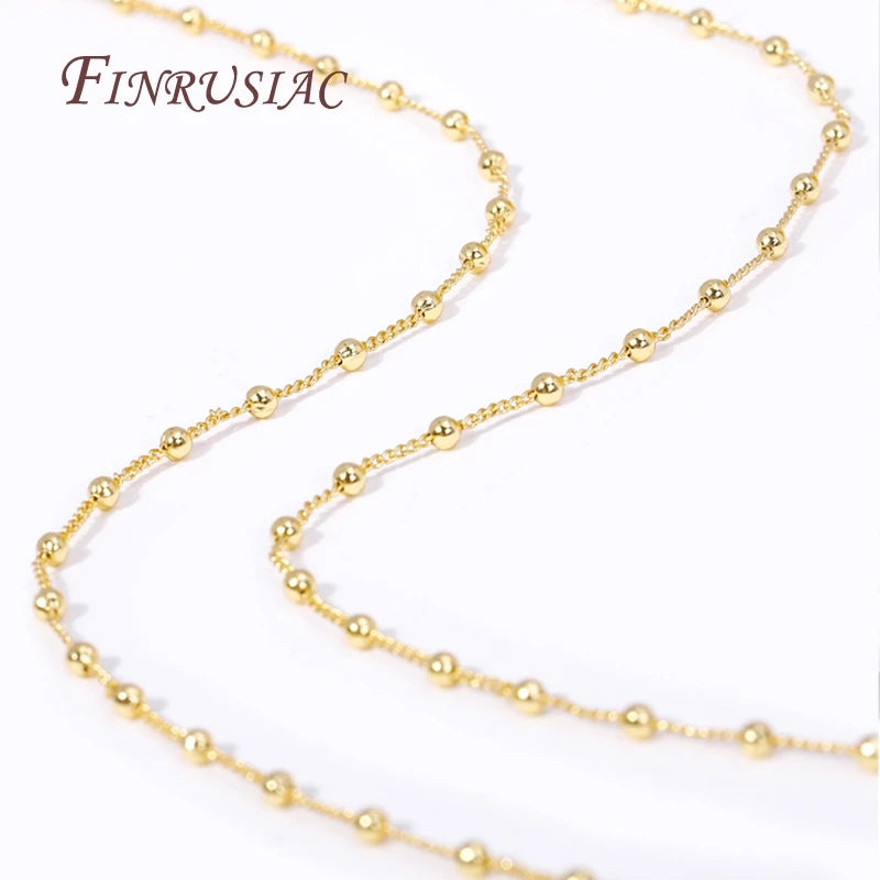 18K Gold Plated 2.5MM Copper Ball Chain | DIY Jewelry Making Jewelry Making Chain P3