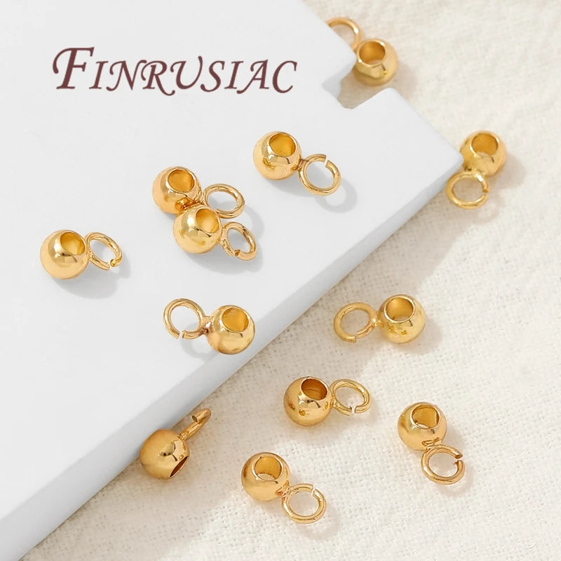 18K Gold Plated Pendant Bails with Open Rings | DIY Jewelry Findings Jewelry Findings P3