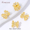 18K Gold Plated Filigree Flower Bead Caps | DIY Jewelry Making Jewelry Bead Caps P3 18K Real Gold Plated 10 pcs
