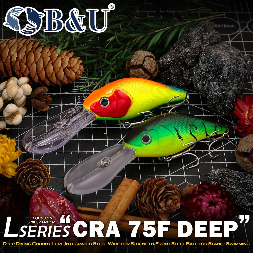 B&U UV Deep Diver Crankbait – Floating Hard Lure Pike & Zander Deep Diver Crankbait P3