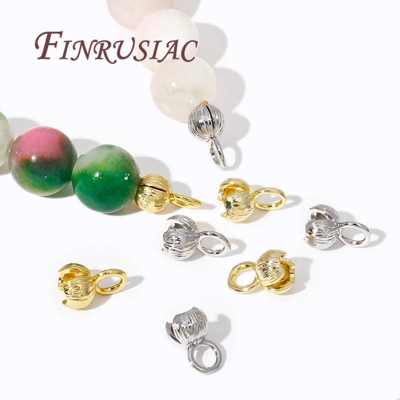 18K Gold Plated Clam Shell Bead Tip Cord Ends – DIY Jewelry Jewelry Findings P3