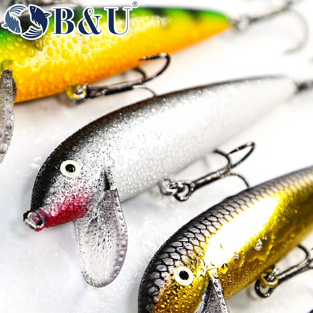 B&U Silence Sinking Minnow Jerkbait – Hard Bait Sea Bass Lure Sinking Minnow Lure P3