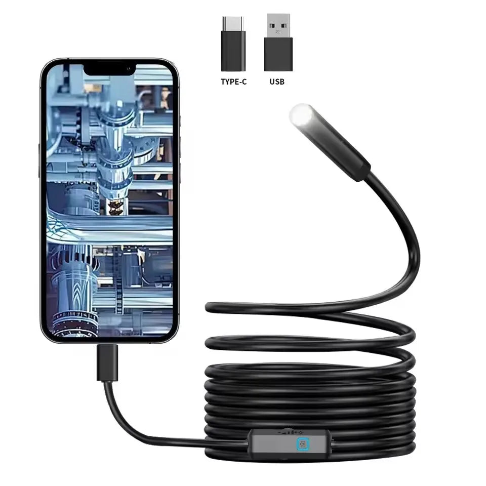 7mm USB-C Borescope Inspection Camera | IP67 | 6 LED | Android Borescope Inspection Camera P3 Type-C 7mm 3m USB Type-C