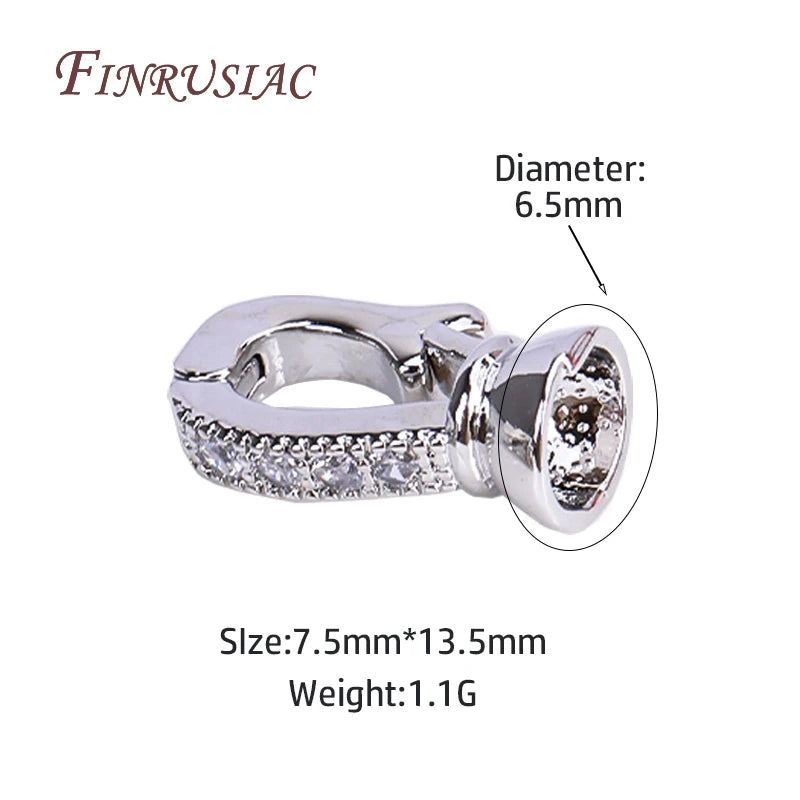 18K Gold Plated Zircon Necklace Clasp – DIY Jewelry Findings Jewelry Clasp Findings P3 Rhodium Plated 3 Pieces