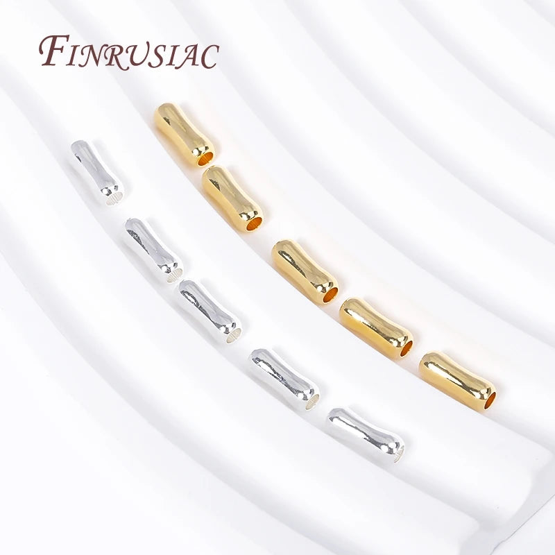 18K Gold Plated Brass Bone Tube Spacer Beads – DIY Jewelry Jewelry Spacer Beads P3
