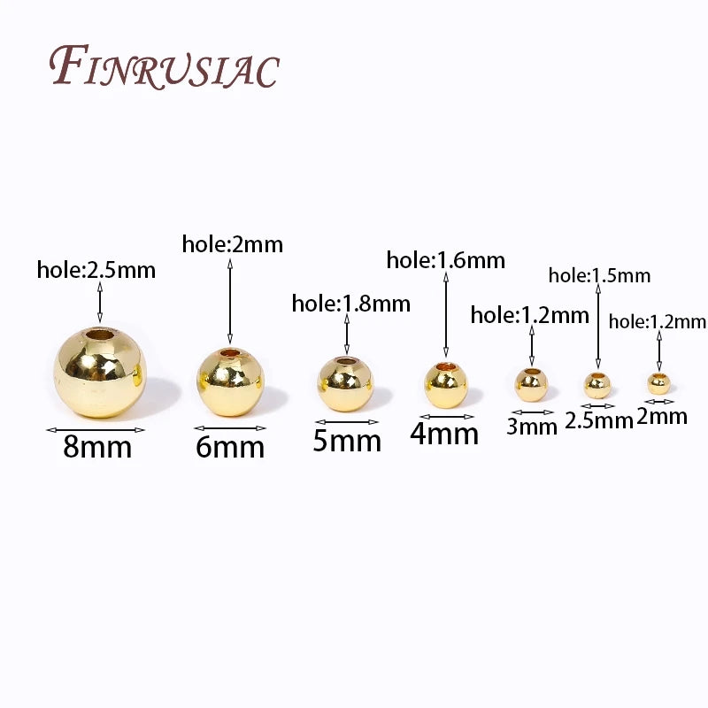 18K Gold Plated Brass Spacer Beads 2–8mm | DIY Jewelry Making Jewelry Spacer Beads P3 18K Real Gold Plated 5mm- 50 pcs