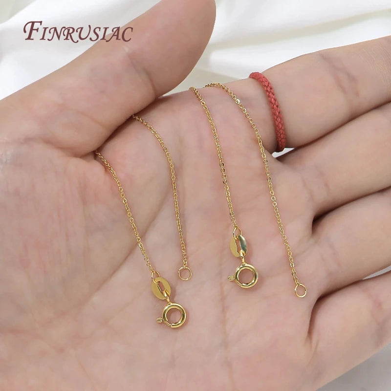 18K Gold Plated Necklace Chain Lobster Clasp – DIY Jewelry Jewelry Making Chain P3