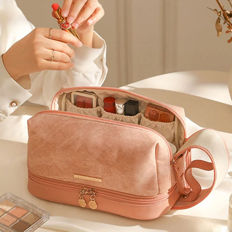 Multi-Compartment PU Leather Makeup Brush Organizer Bag Makeup Brush Bag P3