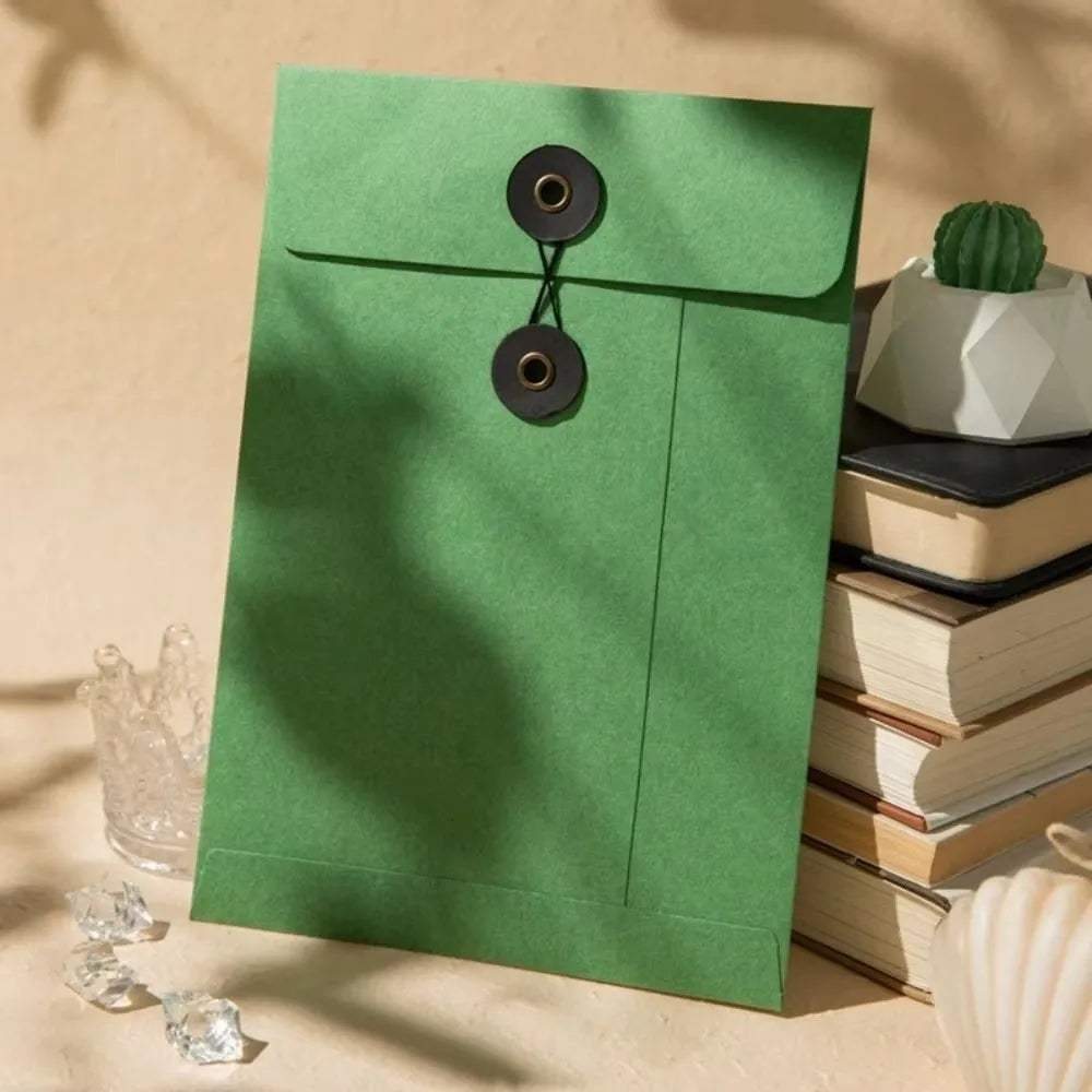 A5 Kraft Paper Envelopes String Tie Closure – Vintage Style Kraft Paper Envelopes P3