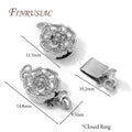 Brass Flower Lobster Clasps – Gold Plated DIY Jewelry Findings Jewelry Clasp Finding P3 Rhodium Plated 6 pcs