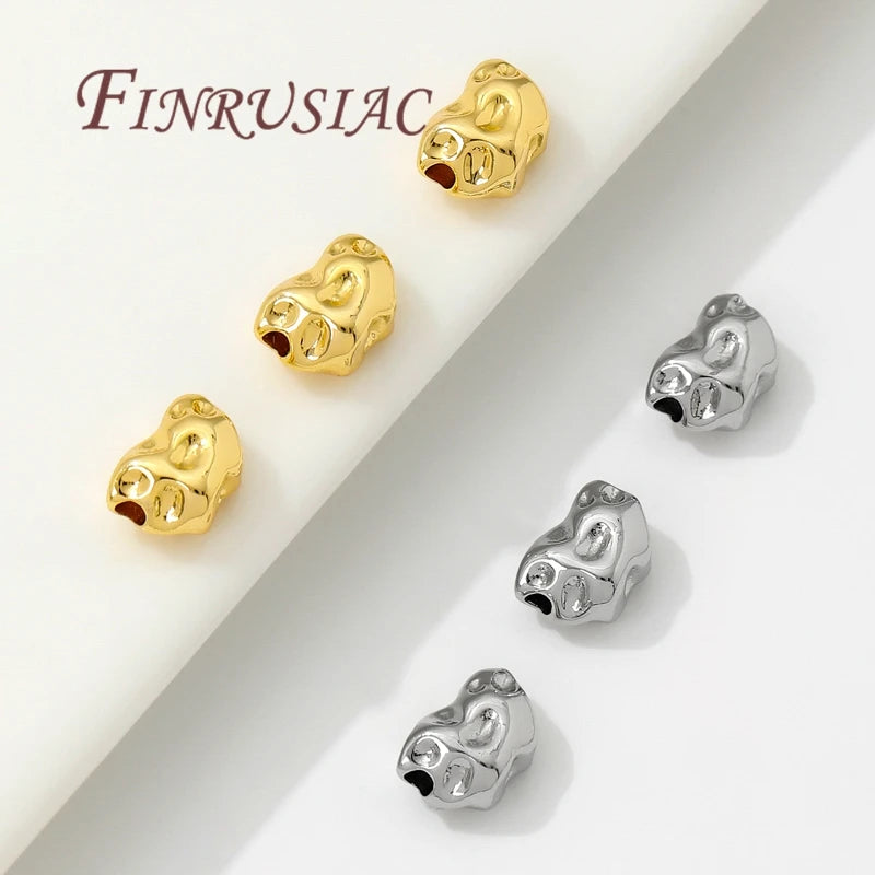 18K Gold Plated Irregular Spacer Beads 6x8mm | DIY Jewelry Jewelry Spacer Beads P3