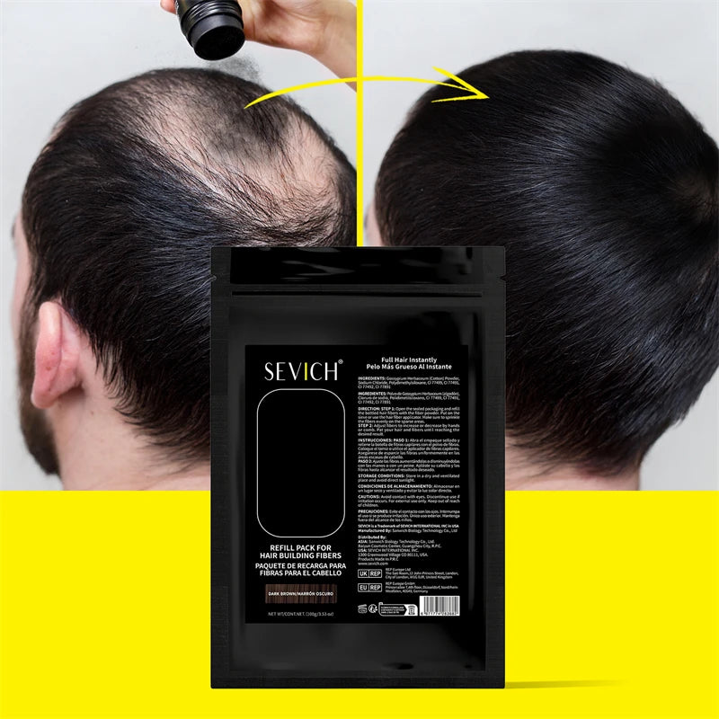 Sevich Keratin Hair Fibers Powder – Volume & Fullness, Unisex Hair Fibers Powder P3