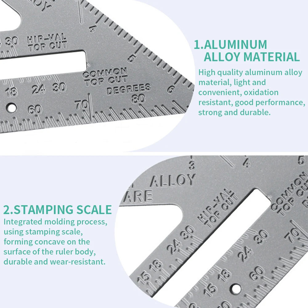 7-Inch Aluminium Set Square – 90° Carpenter's Measuring Tool Carpenter's Set Square P3