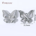 18K Gold Plated Butterfly Bracelet Clasp with Zircon | DIY Jewelry Clasp Finding P3 Rhodium Plated 1 piece
