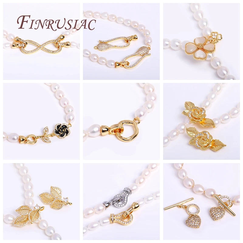18K Gold Plated Double Loop Connector Clasps – DIY Jewelry Jewelry Findings Clasps P3