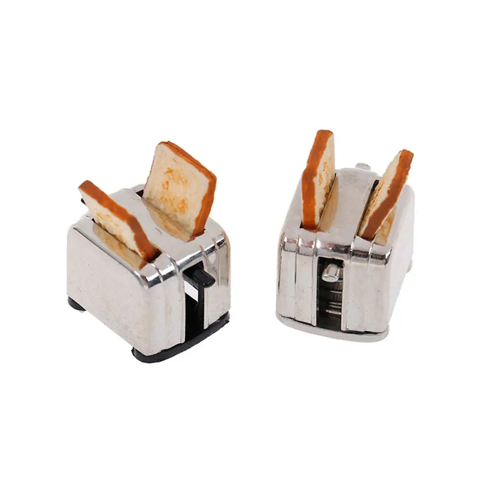 Miniature Dollhouse Toaster Set | 1:12 Kitchen Toy with Bread Dollhouse Miniature P3