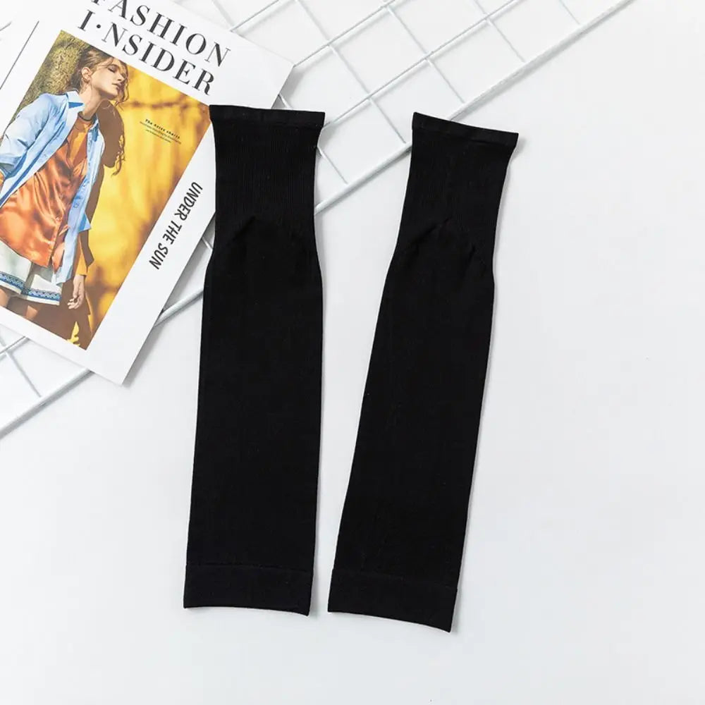 UV Protection Ice Silk Leg Sleeves | Unisex Summer Cool Cover UV Leg Sleeves P3 black-L