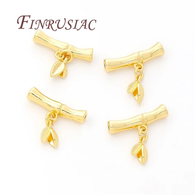 18K Gold Plated Bamboo Tube Spacer Beads – DIY Jewelry Findings Jewelry Spacer Beads P3